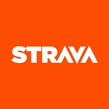 Logo de l'application mobile « Strava », qui figure les lettres du logo en blanc sur un fond orange.